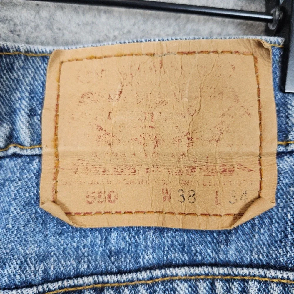 Levi's 550 Men's Blue Jeans Size 38x34 (ACTUAL 36x34) 100% Cotton Vintage 1992‎